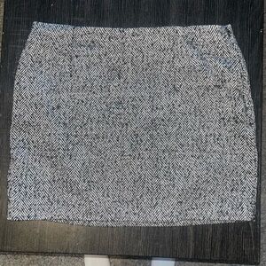 H&M mini skirt wool blend gray and black